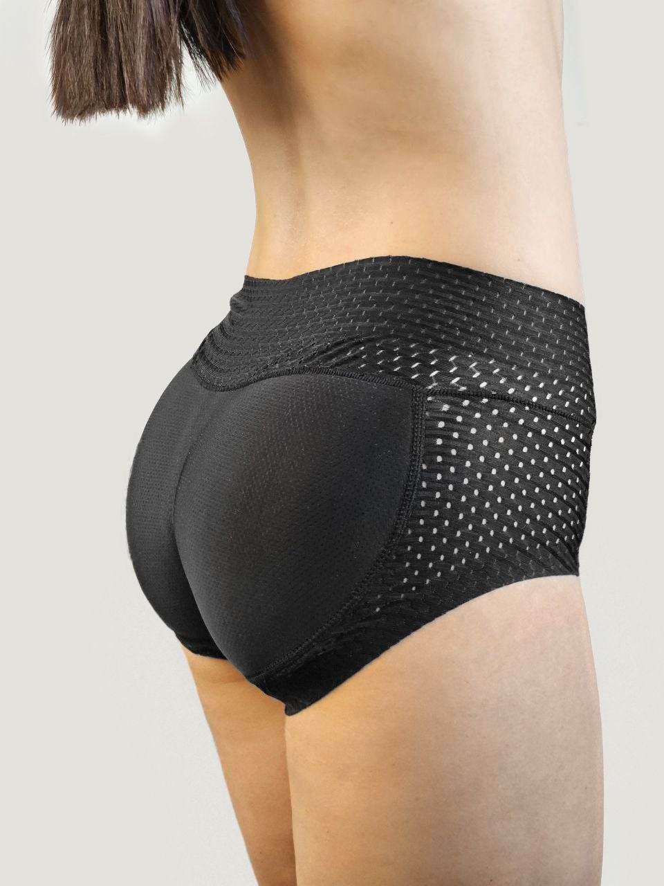 Push-up Slip mit Perforation, nahtlos (3106) Schwarz